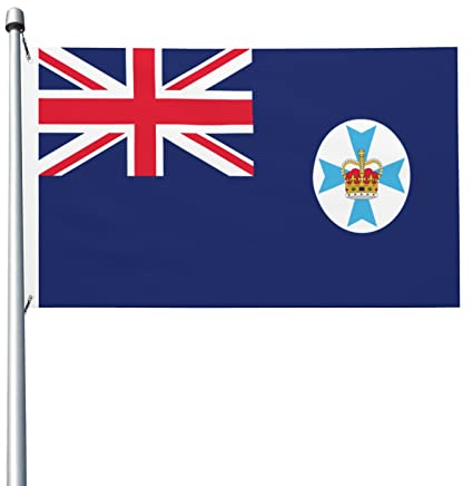 Flagge von Queensland, 90 x 150 cm, für den Außenbereich, Dekoration, leichtes Banner, für Zuhause, Party, Hof, 3 x 5 Flaggen