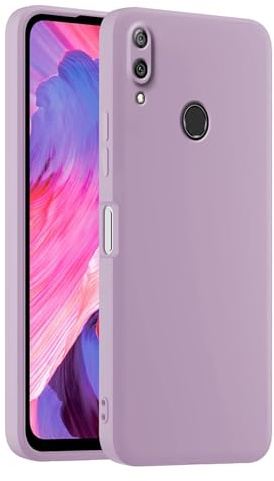 HULLIN Bunte Silikon Handyhülle, Passend für Huawei Y7 2019 / Y7 Pro 2019 / Y7 Prime 2019 / Y7S (6.26) - Gras lila