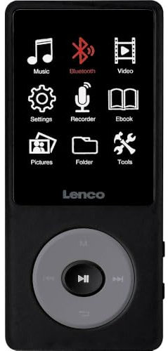 Lenco Xemio-860BK - MP3/MP4-Spieler mit Bluetooth und 8 GB internem Speicher - Schwarz