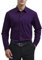 HISDERN Men's Purple Dress Shirt Long Sleeve Regular Fit Business Bamboo Fiber Shirt Casual Wrinkle-Free Shirt with Pocket,XL