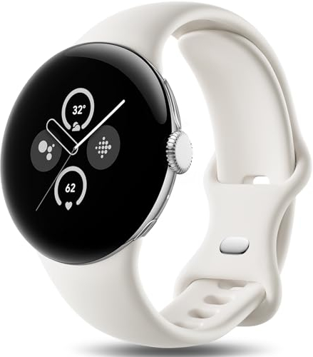 Easuny Armband Kompatibel mit Google Pixel Watch 2/1 Armband, Verstellbares Weich Silikon Sport Ersatzarmband für Google Pixel Watch 3/4 41mm für Damen Herren, Groß Polarstern