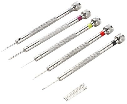 5 x Precision Screwdriver Set Repair Tool Kit Glasses Watch Jewellery PC Flat Head Plain Slot