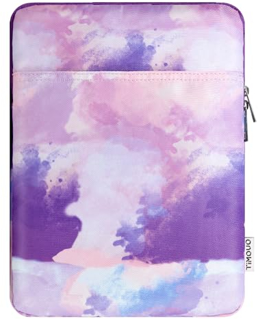 TiMOVO 9-11 Zoll Tablet Tasche für iPad 11 Zoll A16 2025, iPad 10. Gen. 10.9, iPad 10.2, iPad Air 11 Zoll/Air 5/4. Gen. 10.9, Galaxy Tab A9 Plus 11, Schutztasche für Smart Keyboard, Aquarell Lila