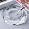 YUEMING Aschenbecher aus Glas, Achteckigen Kristall Aschenbecher, Abascher für Haushalt und Gastronomie, Glasaschenbecher für Zigaretten, Rauchwarensammler Dickem Glas (Transparent-10cm)