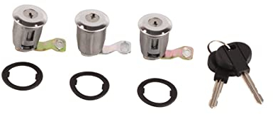 VOBOR Ensemble De Barillet De Serrure De Porte De Voiture Avec Clés, Adapté Pour Partner Berlingo Xsara, Remplacement OEM 252522 9170.G3 9170.CW(3 Lock Cylinder)