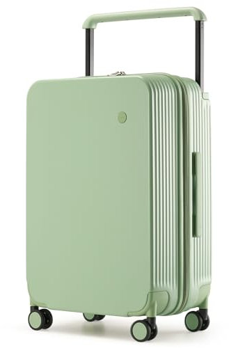 mixi Gepäckkoffer mit Spinnrädern, Upgrade breiter Griff, PC-Hartschale, Rollkoffer mit TSA-Schloss, Avocadogrün, 20-inch