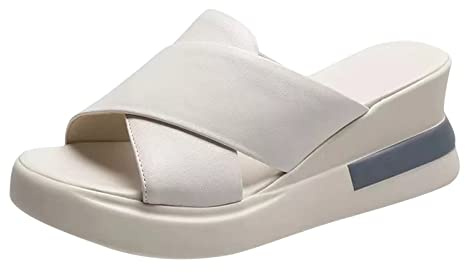 Ciabatte Donna Casa Mare Piscina Zeppa Slippers Aperte Offerte di Primavera Ciabatte con Tacco Antiscivolo Ciabatte Eleganti Morbida Pantofole Sandali Estive Ortopediche Pantofole Antiscivolo Comode