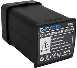 Dot.Foto WB29 Premium Hohe Kapazität 14.4v / 3550mAh Akku für Godox AD200, AD200 Pro, AD300 Pro Flash