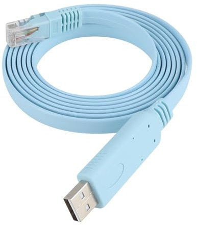 Hugfads Câble USB vers Console avec Puce PL2303GT pour Cisco Routeurs et Commutateurs 1.8M, Connexions Rapides et Fiables pour Terminal