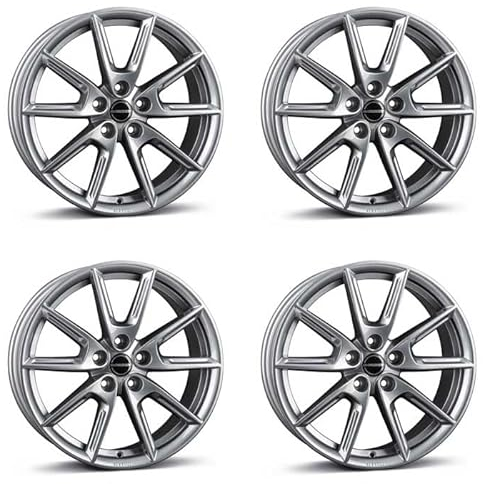 4x Borbet Felgen LX18 8x18 ET48 5x114,3 grey glossy kompatibel mit Honda Accord Civic Civic Tourer Ceed CR-V FR-V Honda e HR-V ZR-V