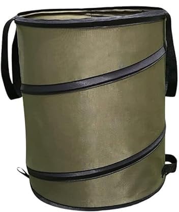 Collapsible Garden Bag - Yard Waste and Leaf Bag - Reusable Container for Lawn Care and Gardening -100% Nylon - 170L Large Garden Waste Sack (L (46cm X 70cm))
