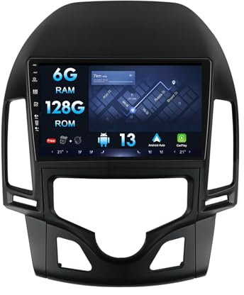 MISONDA 6G + 128G Radio Coche Android 13 Autoradio 2 DIN 9 Pulgadas para Hyundai I30 (2006-2011) GPS Navi| Bluetooth | Dab+ |USB |Carplay |WLAN |4G| MirrorLink |RDS |Cámara 360