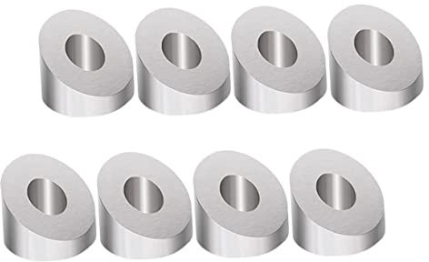 8pcs Wire Rope Connection End Cable Railing Hardwares Deck Cable Railing Kit Angle Washers 1/4 Washer Deck Spacers Stair Railing Bracket Deck Railing Cable Washer Stainless Steel ARTIBETTER