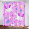 Einhorn-Verdunkelungsvorhänge für Kinderzimmer, Babyzimmer, Verdunkelungsvorhänge, 2 Paneele, wärmeisolierte Vorhänge für Winter und Sommer, 140 x 100 cm, Ösenvorhänge für Mädchen und Jungen, A19,