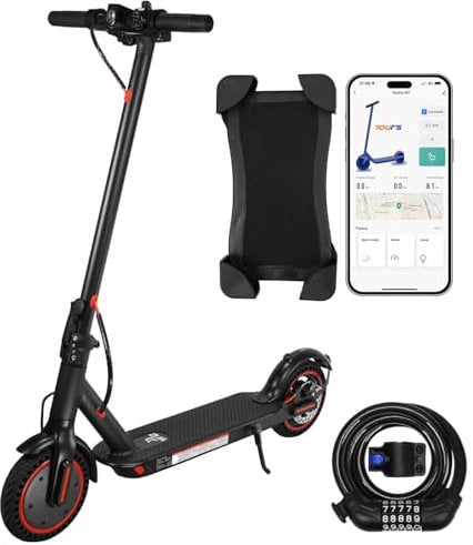 E Scooter mit Straßenzulassung 350W Motor,25-30km Reichweite,8.5 Wabenreifen Elektroroller Belastung LED bis 120kg 20km/h ABE Elektro Scooter Faltbarer E Roller für Pendeln Duales Bremssystem (HR365)