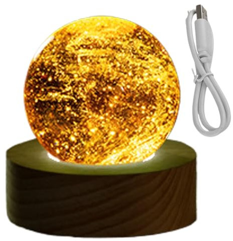 Lámpara de bola de de esmalte natural, luz nocturna de USB, lámpara de esfera de energía de meditación, luz nocturna de de esmalte antiguo, lámpara de escritorio de energía