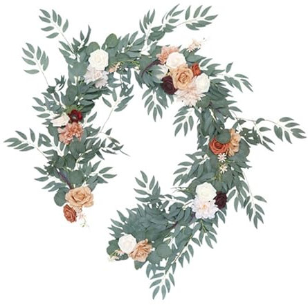 Zdprkqzvz Runner da tavola artificiale con rose rampicanti finte da appendere, per tavolo, festival, decorazione per feste