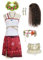 Frauen Insel Prinzessin Kostüm Moana 2 Moana Kleid Kostüm für Erwachsene Abenteuer Thema Cosplay Halloween Moana Dress Up Outfit (weiß-rot-2, Medium)