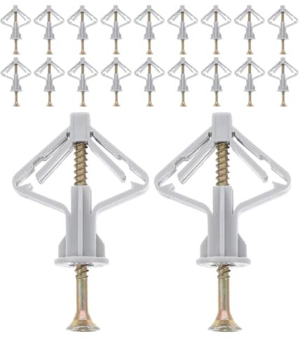 JECOMPRIS 50sets Viti Per Cartongesso e Ancore Farfalla Per Uso Pesante Di Viti Per Pareti Cave Bulloni Di Espansione Per Ancoraggio Su Piastra in Acciaio
