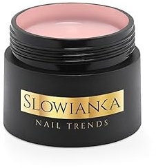 Slowianka Nail Trends Konstruktionsgel, Baugel UV, LED Gel, Light Beige Cover Ideal Tixotropy, Easy Levelling, Selbstnivellierung, 15g Aufbaugel für Gelnägel, Build Gel für UV Lampe Beige