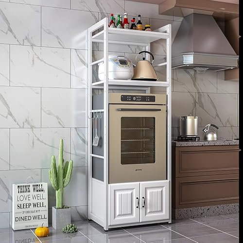 Mini-Kühlschrankständer Lagerregal für Kühlschrank und Waschmaschine, Küchengeräte-Organizer für Die Arbeitsplatte In der Speisekammer, Mikrowellenständer mit Großem Lagerraum(55x40x180cm(21.6x15.7x70