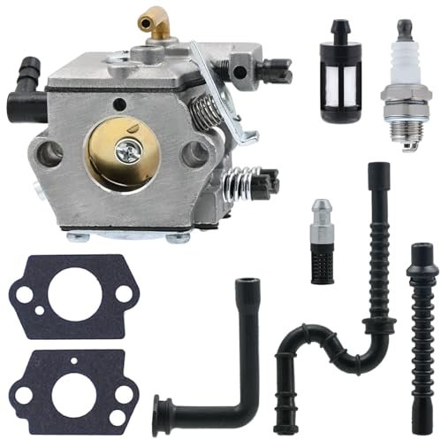 BenTsD Kompatibel mit MS240 MS260 Vergaser mit Kraftstoffleitung Ölleitung Zündkerze Kraftstofffilter Ölfilter für Stihl 024 026 Kettensägen