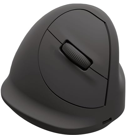 Fellowes Breyta ergonomische Vertikalmaus – Mittel, für Rechtshänder, Bluetooth & kabelgebunden, kompatibel mit PC, Laptop & Mac. Aus recyceltem Material, Akku, 800/1200/1600 DPI, 3 Tasten.