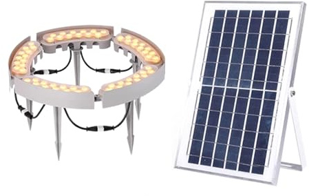 HPFHSJ Anneau lumineux Anneau lumineux d'extérieur pour arbre, éclairage paysager à énergie solaire, pour jardin d'arbres(5 SETS)