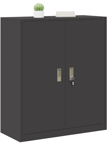 vidaXL Aufbewahrungsschrank Schwarz 90 x 40 x 105 cm Stahl