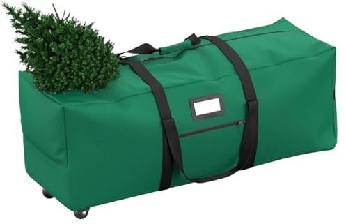 lisutupode Bolsas De Almacenamiento Para Árboles De Navidad 7,5/9 Pies Tela Oxford 600D Impermeable Bolsas Para Guardar Árbol De Navidad Con Rueda Cajas Para Árbols DeNavidad,Para Cocina Sala De Estar