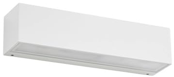 Lucande LED Wandleuchte außen Lengo (Modern) in Weiß aus Aluminium (1 flammig,) - Außenwandleuchten Wandlampe Led Außenlampe Outdoor für Außenwand/Hauswand Haus Terrasse & Balkon