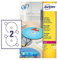 Avery L7676-100 Glossy Full Face CD Etiketten für Laserdrucker (117 mm Durchmesser Etiketten, 2 Etiketten pro A4 Blatt, 25 Blätter) - Weiß 