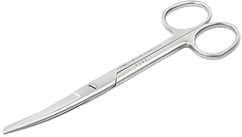 REMOS Haushaltsschere, Universalschere, spitz-rund, gebogene Schneide, 14.5 cm, Edelstahl