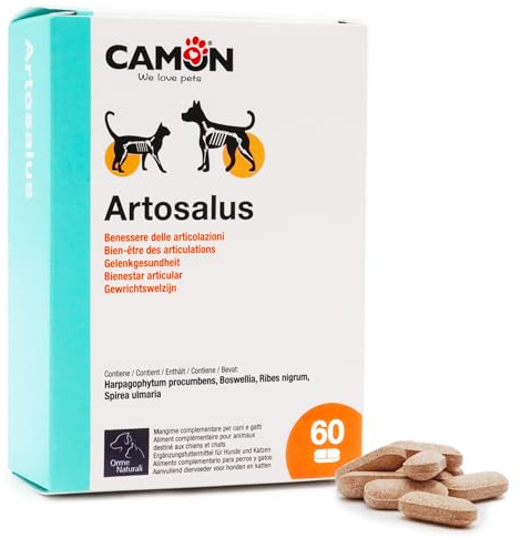 CAMON - Artosalus Compresse, 60 cpr | Alimento Complementare per Cani e Gatti, Supporto delle Articolazioni