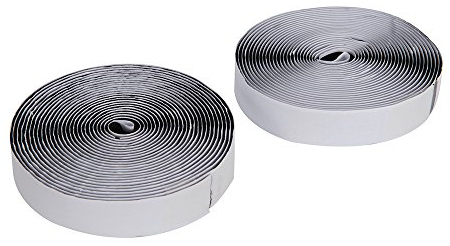 FIXMAN 759818 Klettbandrollen, schwarz, selbstklebend, 2-tlg. 20 mm x 5 m