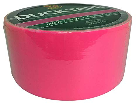Duck Brand 868088 X-Factor Neon Colored Duct Tape, Funky Flamingo, 1.88-Inch by 15 Yards, Single Roll by Duck