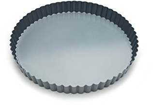 Fox Run 44513 Herausnehmbare Unterseite mit Antihaftbeschichtung Kuchenform und Quicheform, Legierter Stahl, Quiche-Pfanne mit losem Boden, 22,9 cm