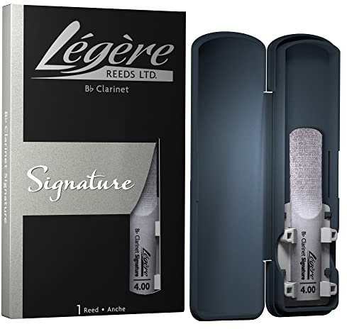 Légère Reeds - Bb Clarinet Reed, Signature, Strength 4.00 (BBSS4.00) - Premium Synthetic Woodwind Reed