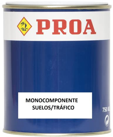 Pintura monocomponente para suelos y garajes. Gris Medio RAL 7042. 4 L. Exterior-Interior. PROA.