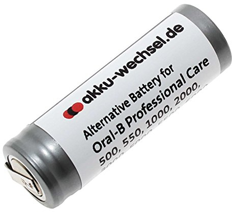 Akku kompatibel für Oral-B Professional Care 500, 550, 1000, 2000, 3000, 5000, 5500, 6000, 6500, 7000 Zahnbürste