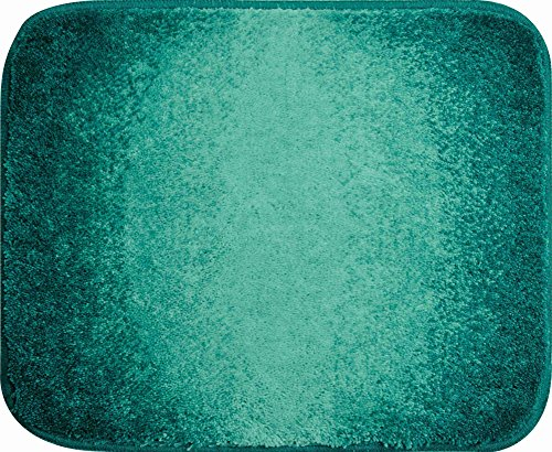 Grund Badteppich 100% Polyacryl, ultra soft, rutschfest, ÖKO-TEX-zertifiziert, 5 Jahre Garantie, MOON, WC-Vorlage o.A. 50x60 cm, petrol