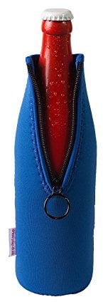 DRESS-YOUR-DRINK Neopren Flaschenkühler, Weinkühler, Getränkekühler (1 Stück 0.5 Liter, Blau)