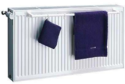 XIMAX Handtuchhalter für Kompaktheizkörper, Längen: 540, 740, 940 mm, Weiss oder Chrom