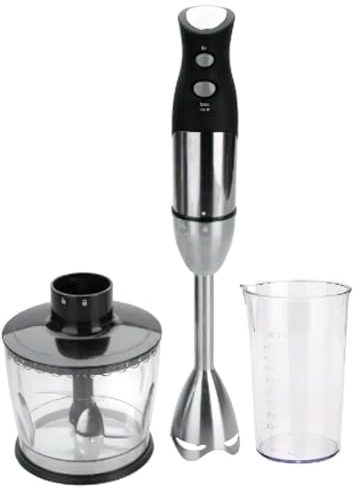 LACOR - 61671 - Batidor eléctrico con Picadora y Vaso 500ml de 700w - Gris