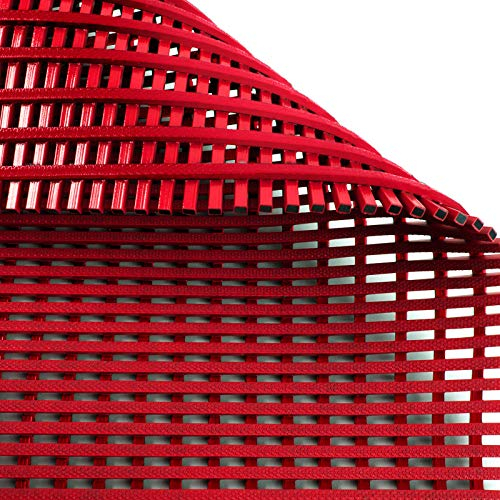 Antirutschmatte Aqua-Grip | für Nassbereiche wie Schwimmbäder und Duschen | antimikrobiell | drei Farben, viele Größen (rot, 90x400cm)