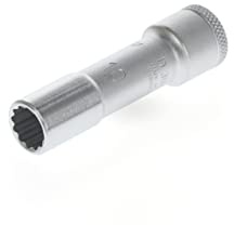 GEDORE Steckschlüsseleinsatz lang, Nuss, 3/8'' 10 mm Antrieb, 12-kant, 10 mm Weite, D 30 L 10, Stahl verchromt