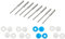 Altium 810416 8 Rivets et Caches Plaques Immatriculation