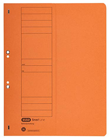 Elba Ösenhefter A4, 1/2 Vorderdeckel, Karton, Amtsheftung, orange, 50 Stück