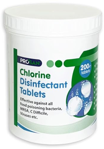 Chlorine Disinfectant Tablets 200 per Tub x12