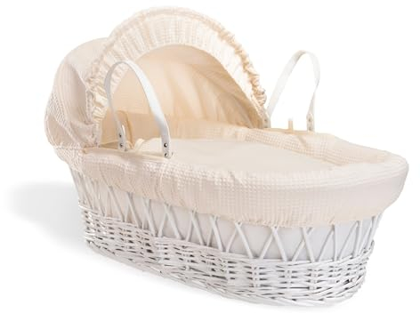 Clair de Lune Waffle Wicker Moses Basker PARENT
